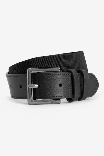 Buy Black Leather And Elastic Belt from the Next UK online shop