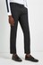 Moss Slim Fit Machine Washable Charcoal Plain Trousers with Stretch