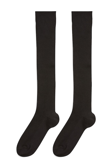 Buy Black 2 Pack Cotton Rich Over Knee School Socks from the Next UK ...