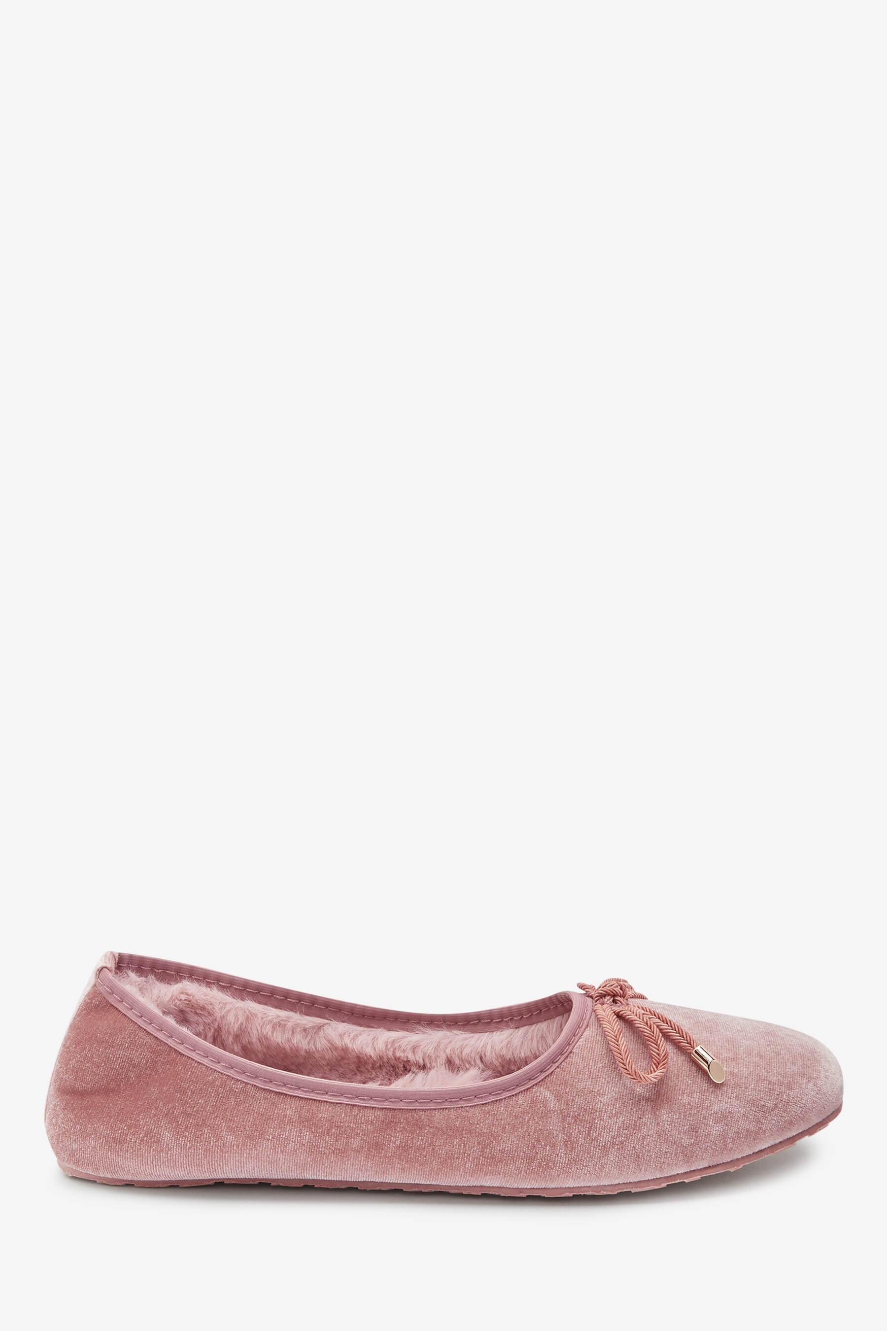 Buy Pink Velvet Ballerina Slippers from the Next UK online shop