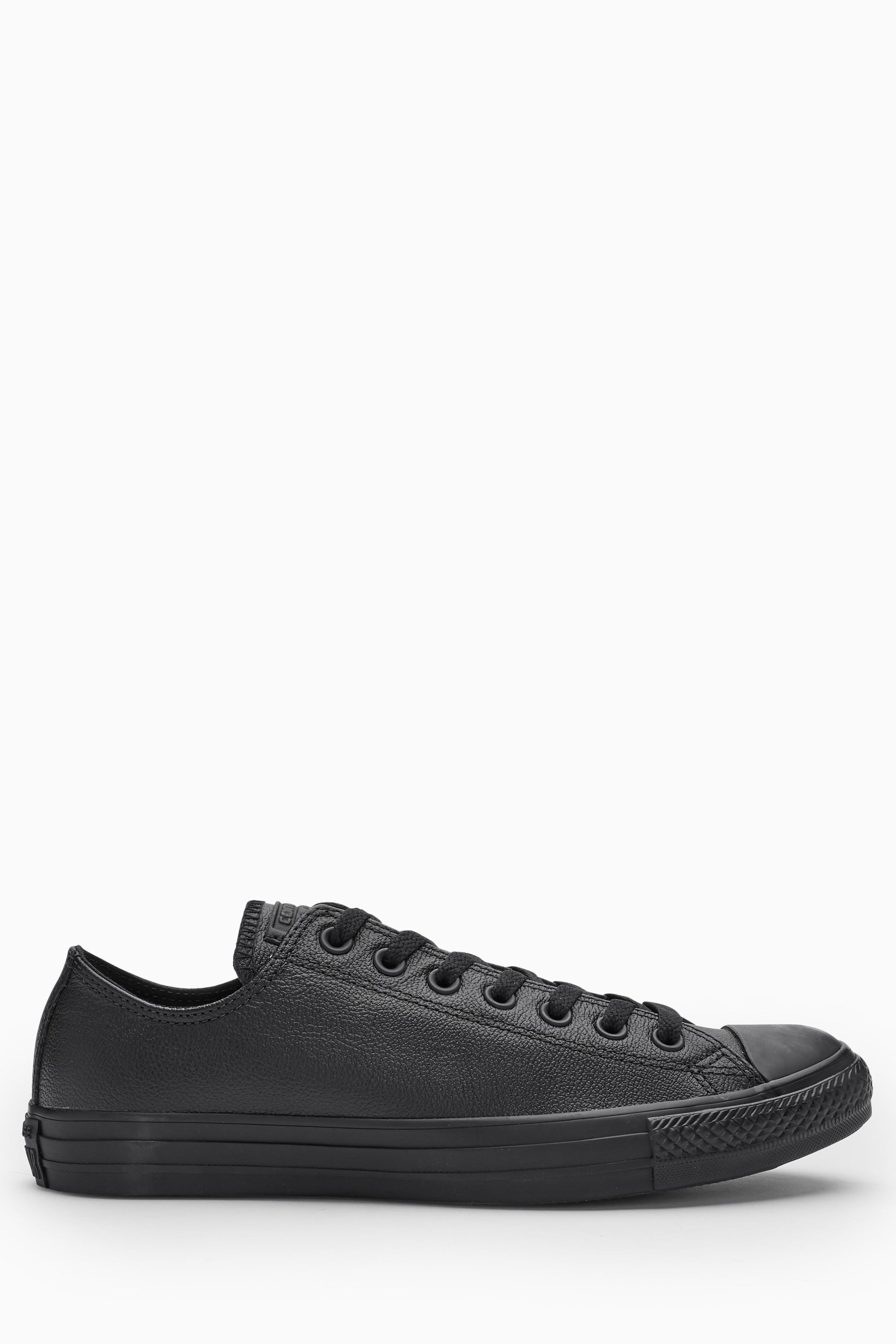 Buy Converse Black Chuck Taylor All Stars Leather Ox Trainers from