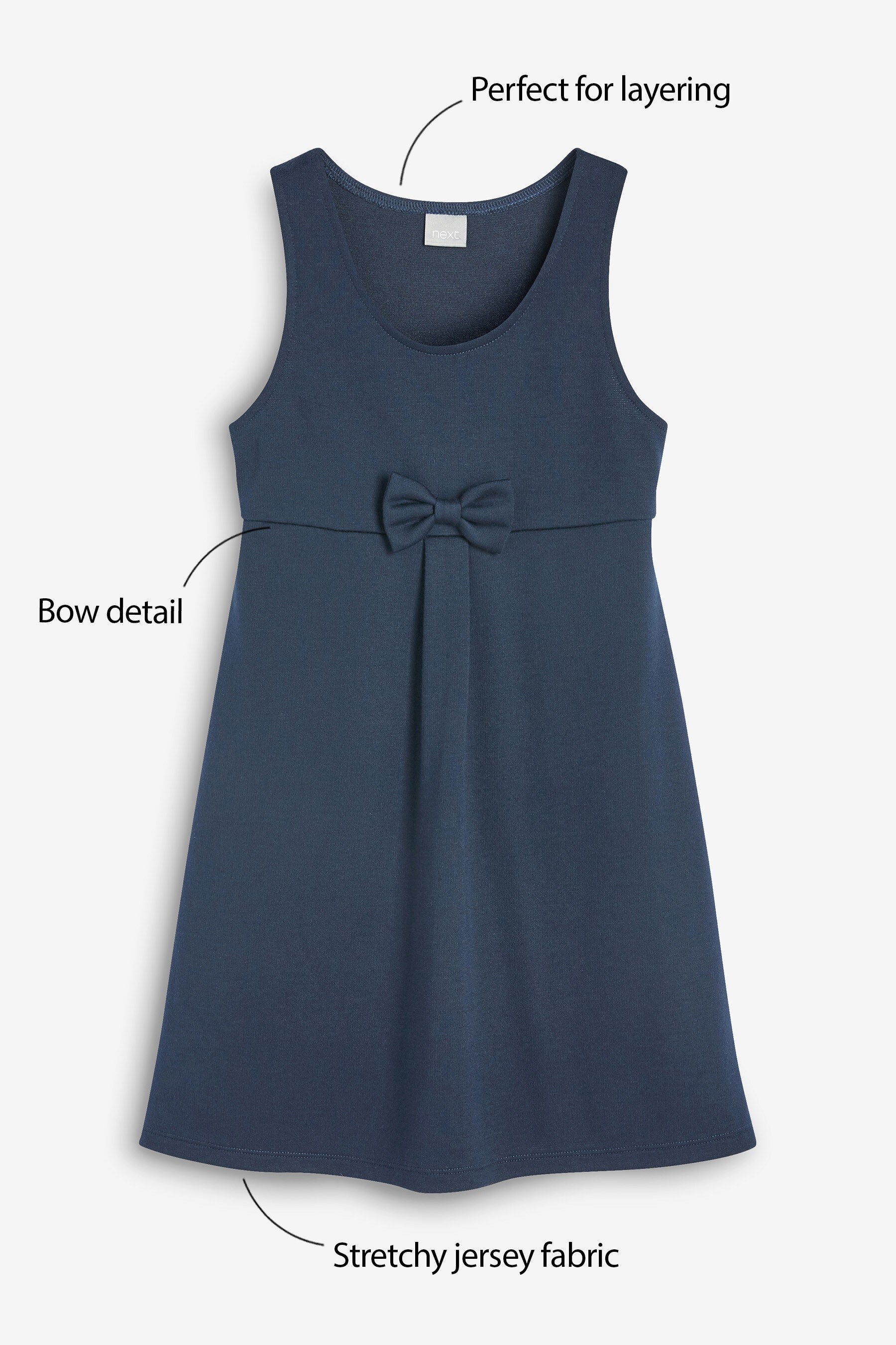 Buy Jersey Bow Pinafore (3-14yrs) from the Next UK online shop