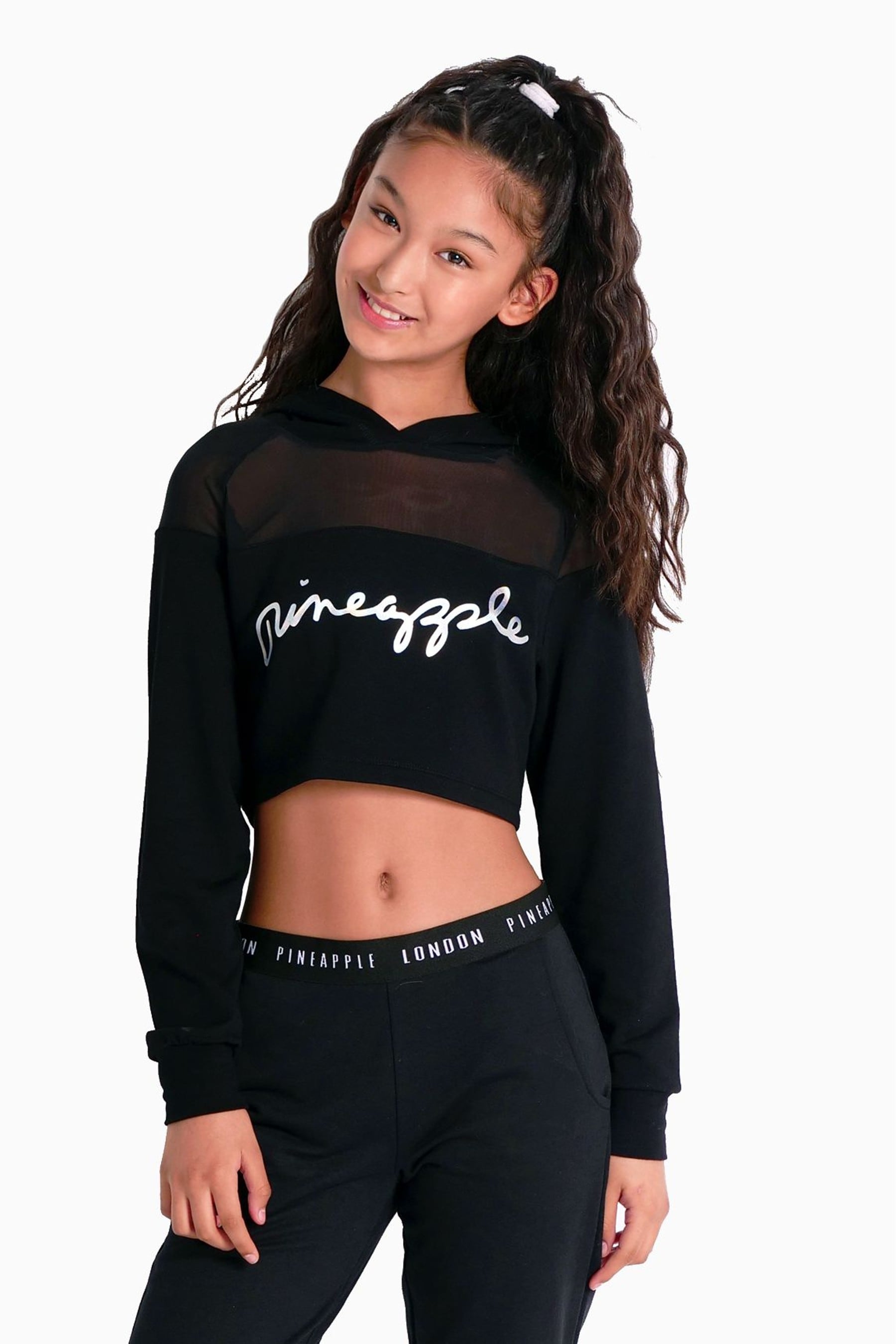 Pineapple cropped shop hoodie