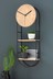 Wood Clock With Shelves