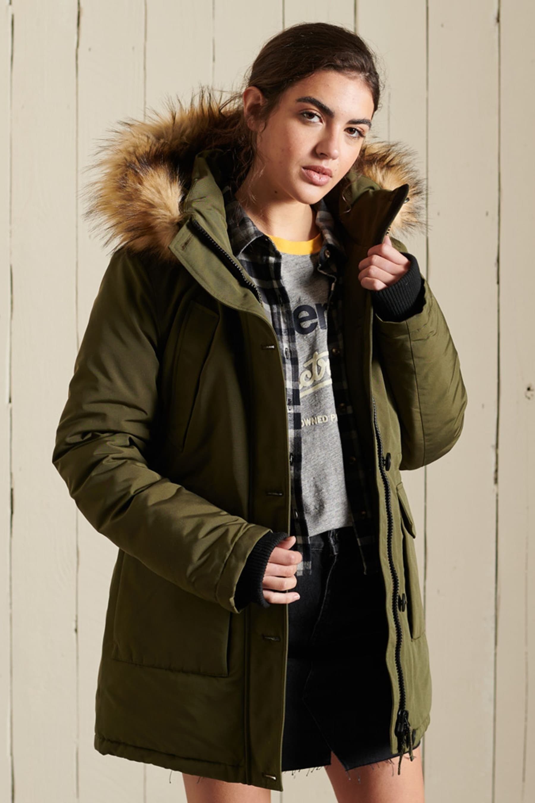 Olive on sale green parka