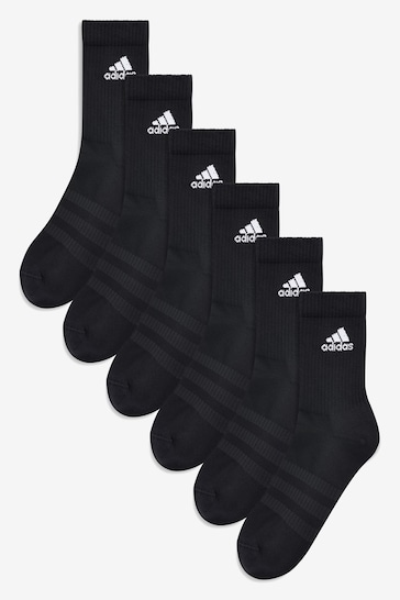 adidas Black Cushioned Crew Socks 6 Pairs