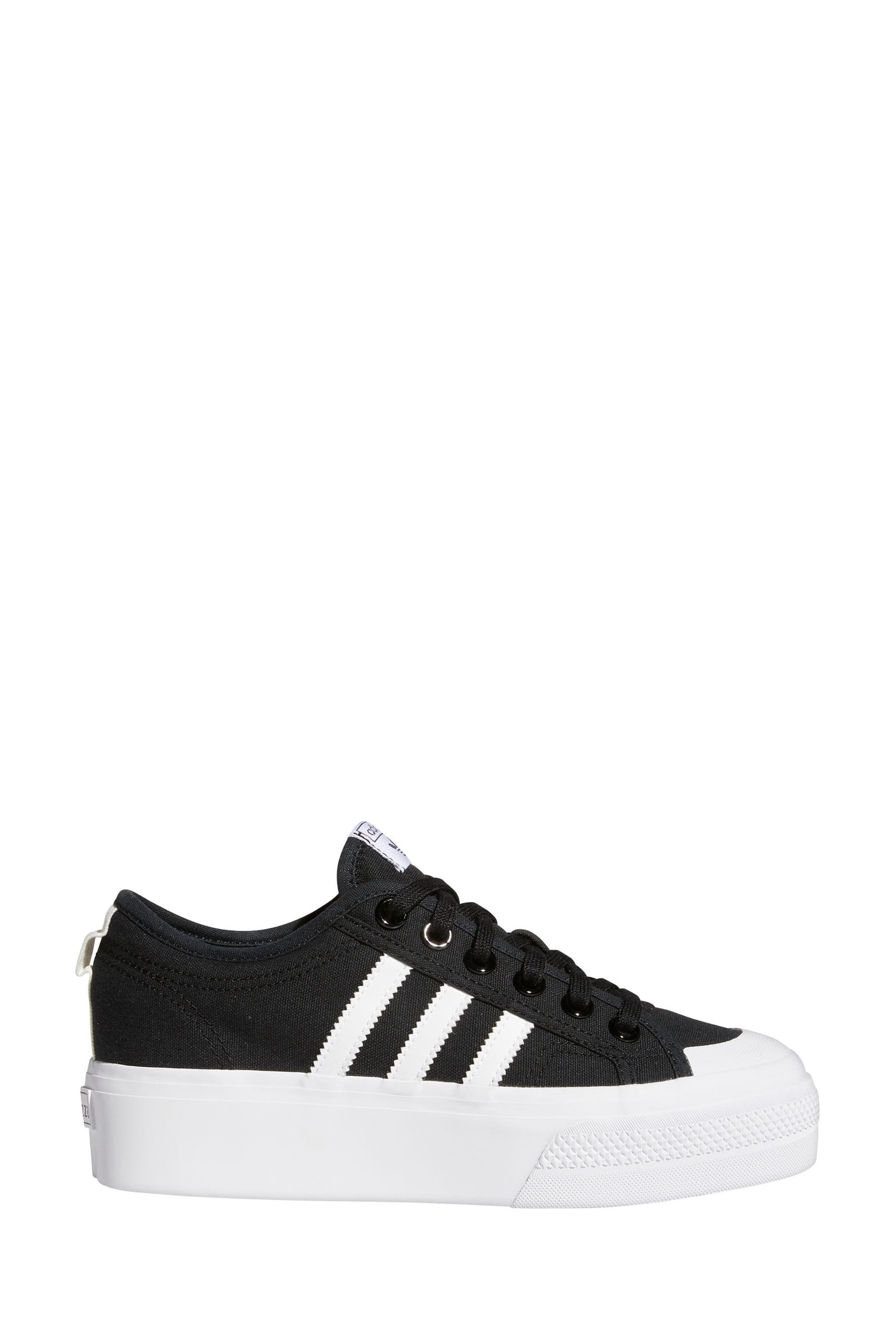 Adidas black and white nizza trainers hot sale