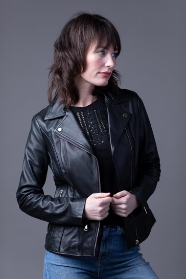 Buy Lakeland Leather Kylee Classic Leather Biker Jacket from the Next ...
