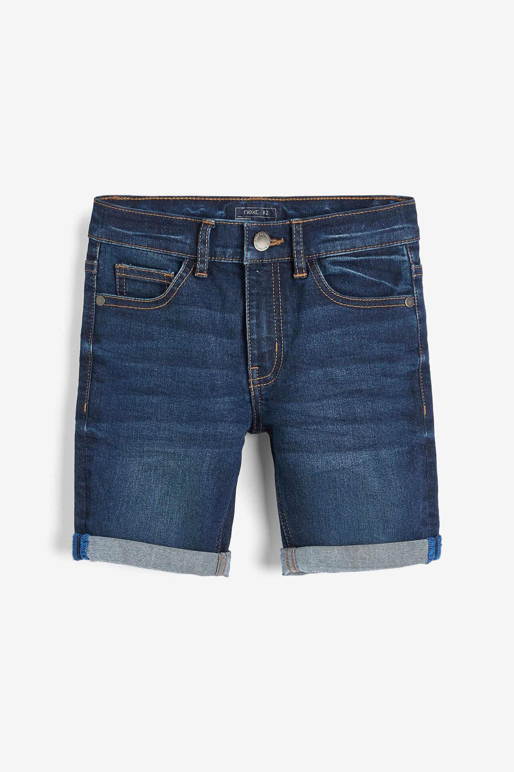 Buy Dark Blue Regular Fit Denim Shorts (3mths-16yrs) from the Next UK ...