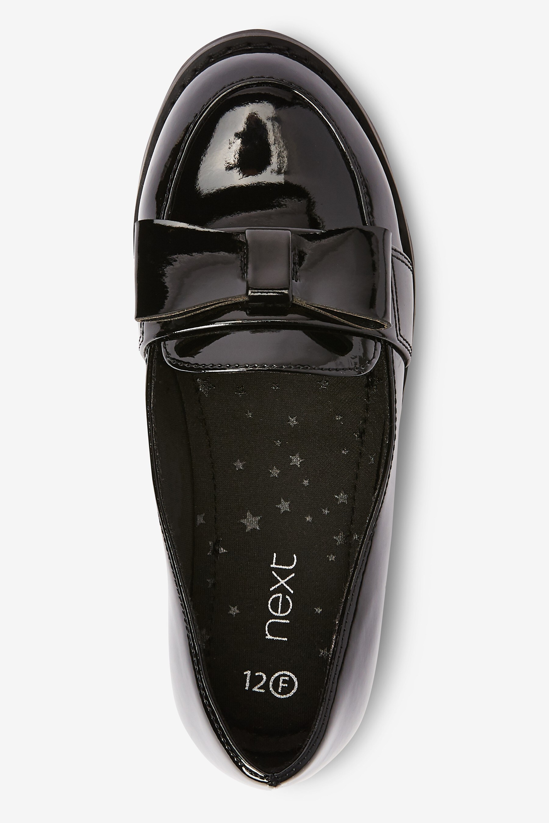 Buy Black Patent Bow Loafers from the Next UK online shop