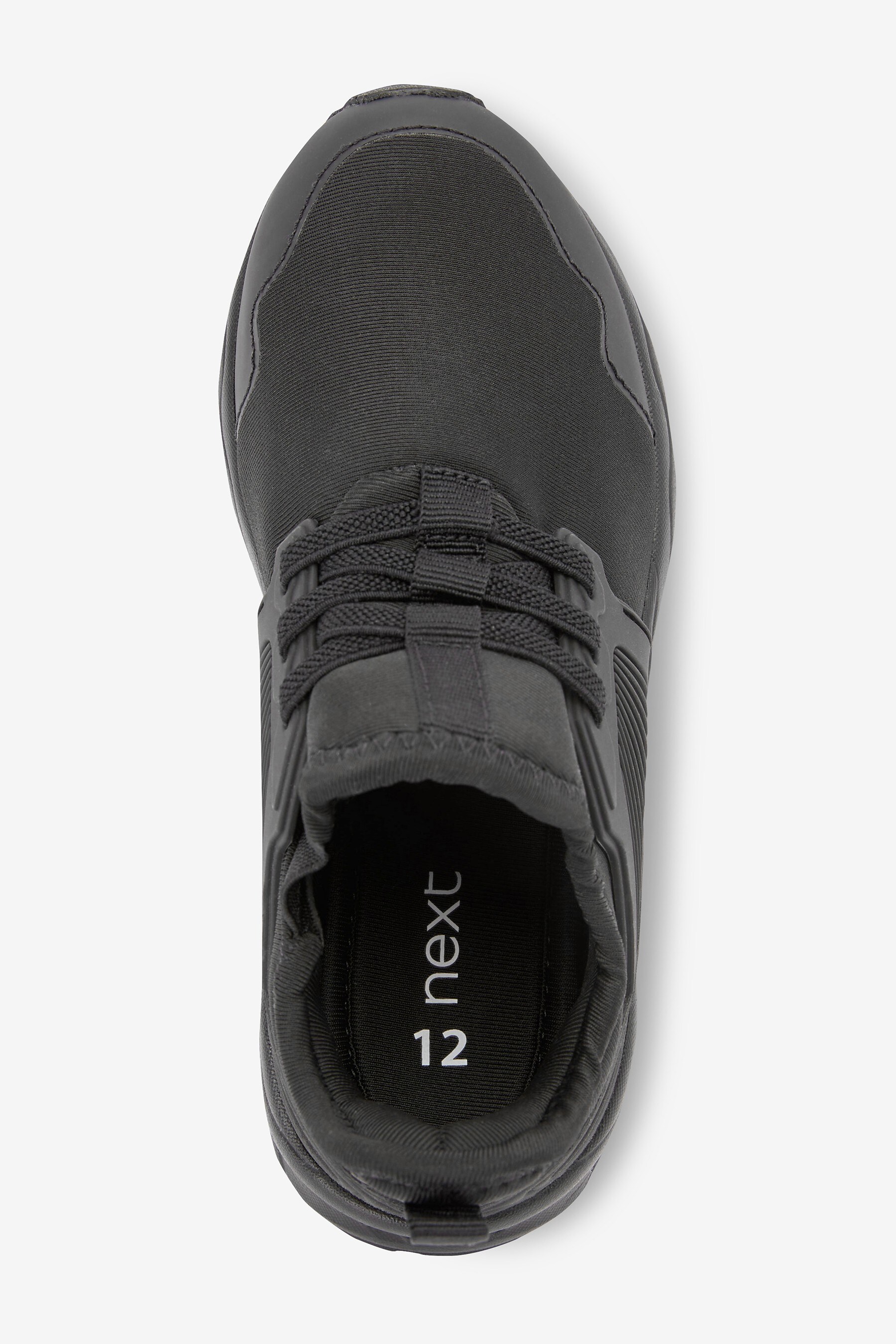 Buy Black Elastic Lace Trainers from the Next UK online shop