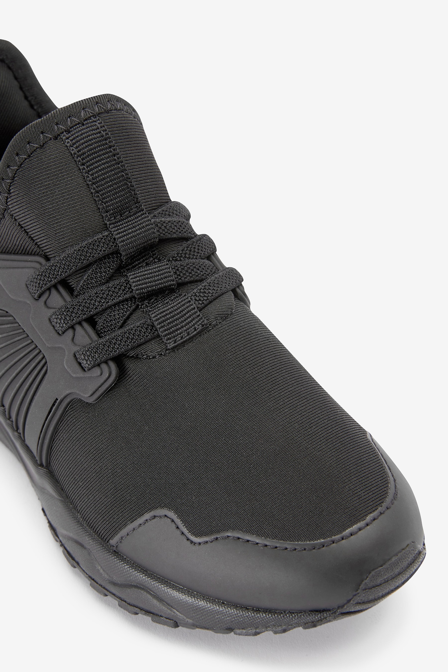 Buy Black Elastic Lace Trainers from the Next UK online shop