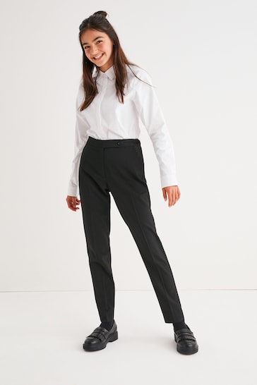 Buy Black Plain Front School Trousers (3-18yrs) from the Next UK online ...
