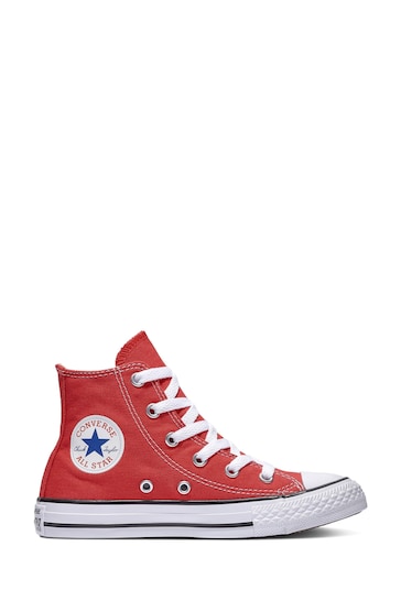 Converse Red Chuck Taylor High Top Junior Trainers