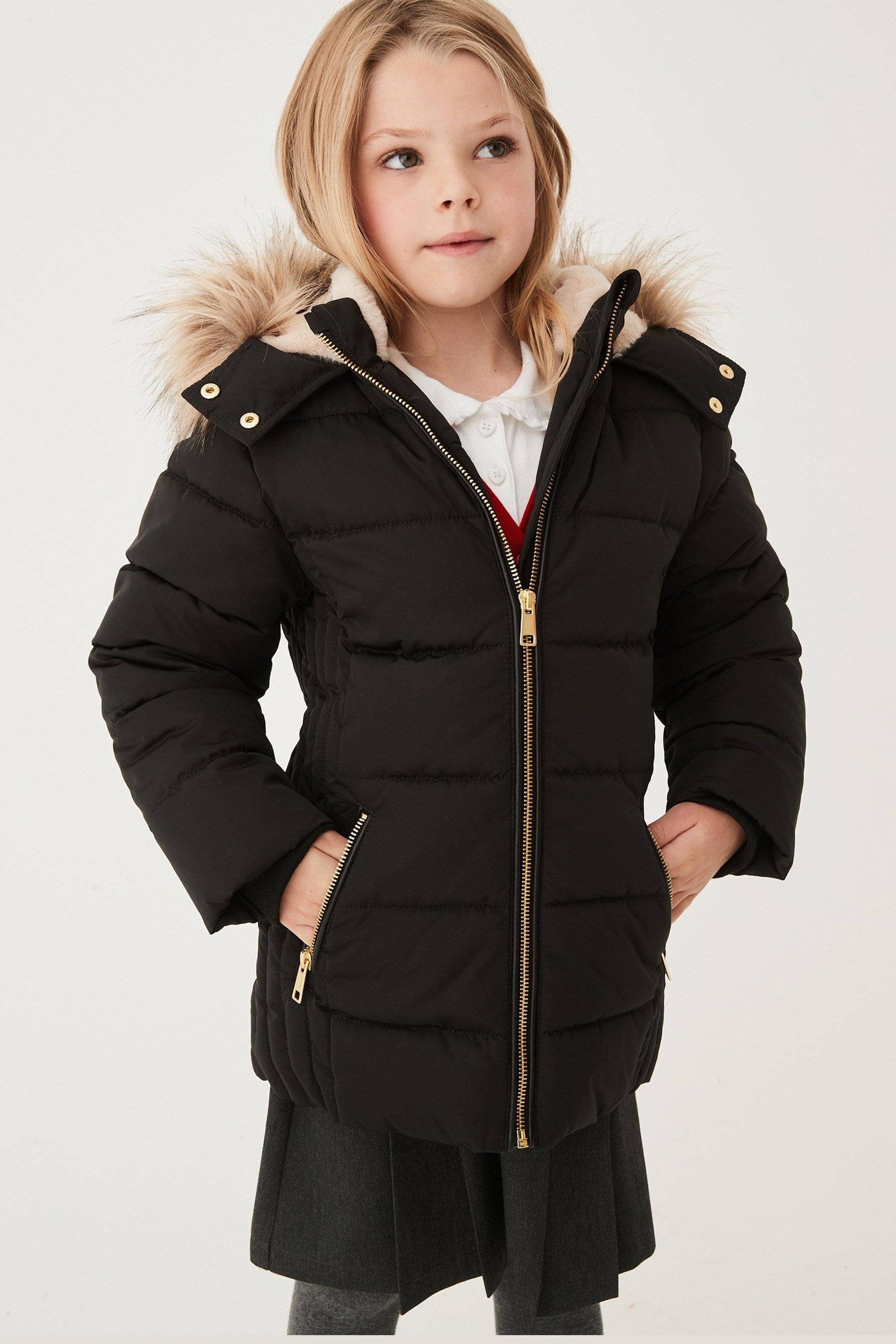 Buy Black Shower Resistant Padded Jacket (3-16yrs) from the Next UK ...