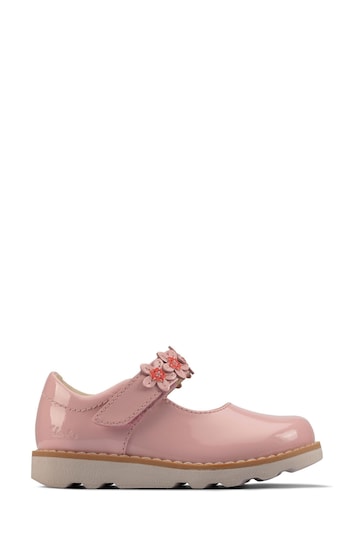 Clarks Light Pink Multi Fit Lea Crown Petal Extra Wide Fit Shoes