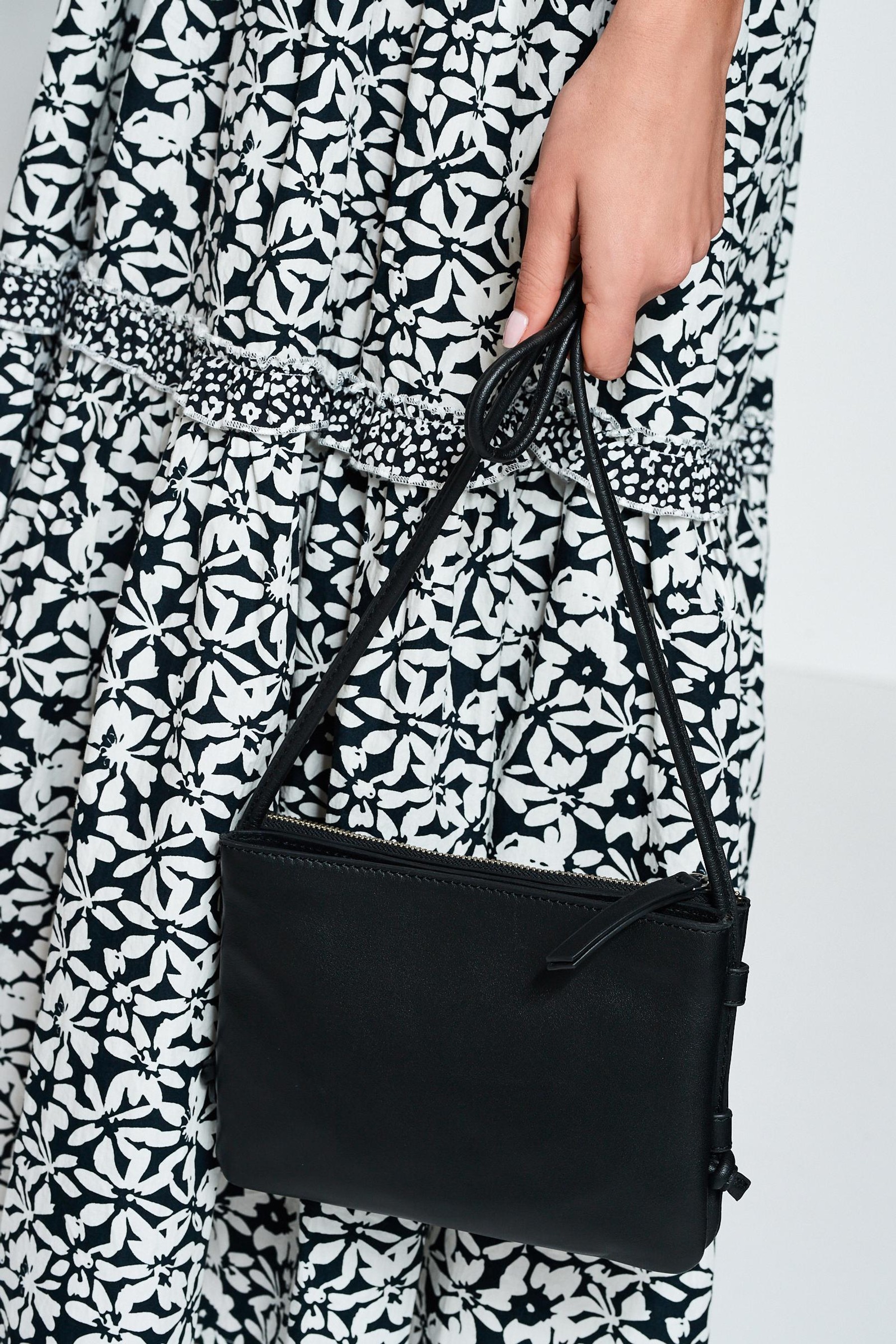 Small leather cross body handbag top