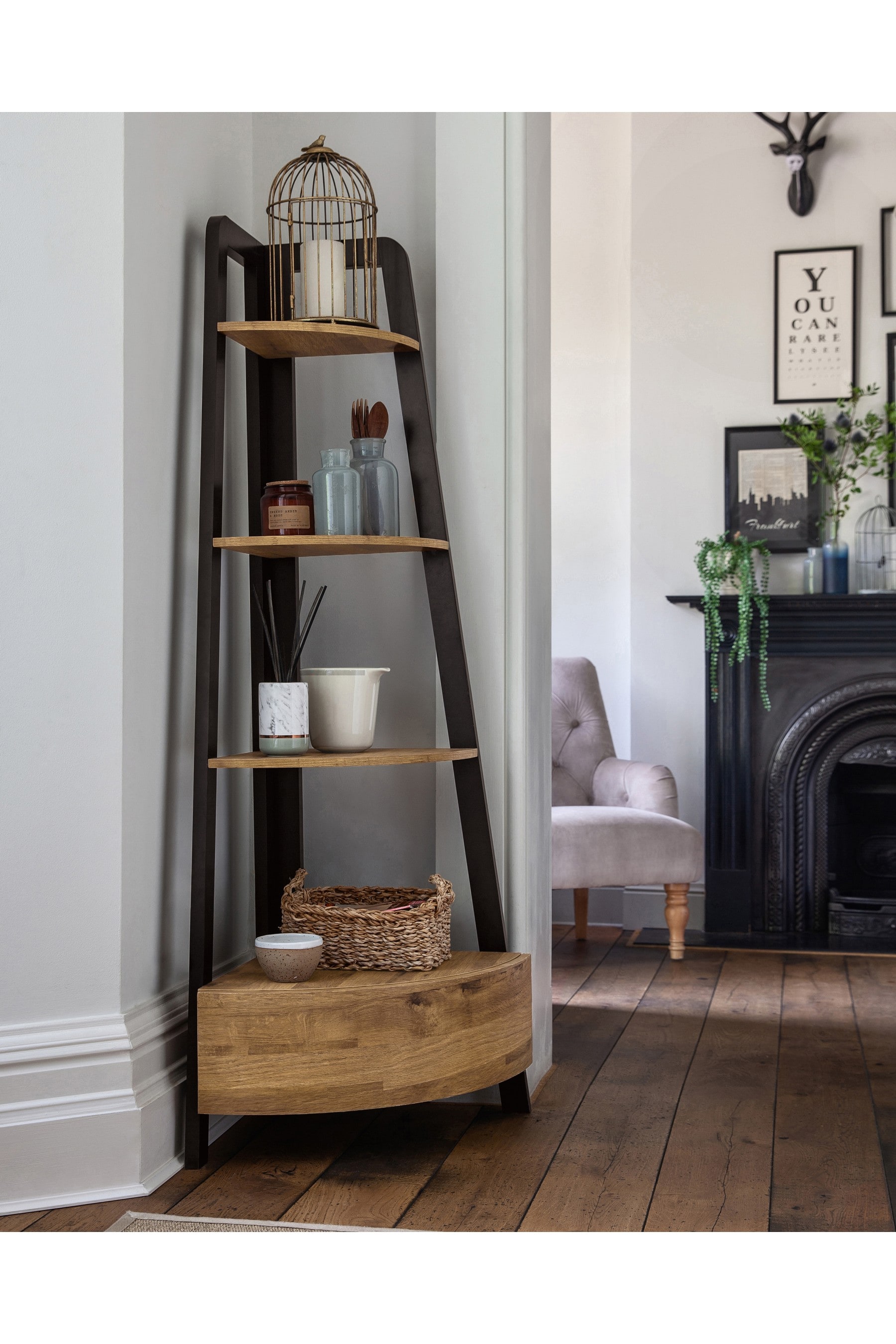 Buy Bronx Compact Corner Ladder Shelf from the Next UK online shop