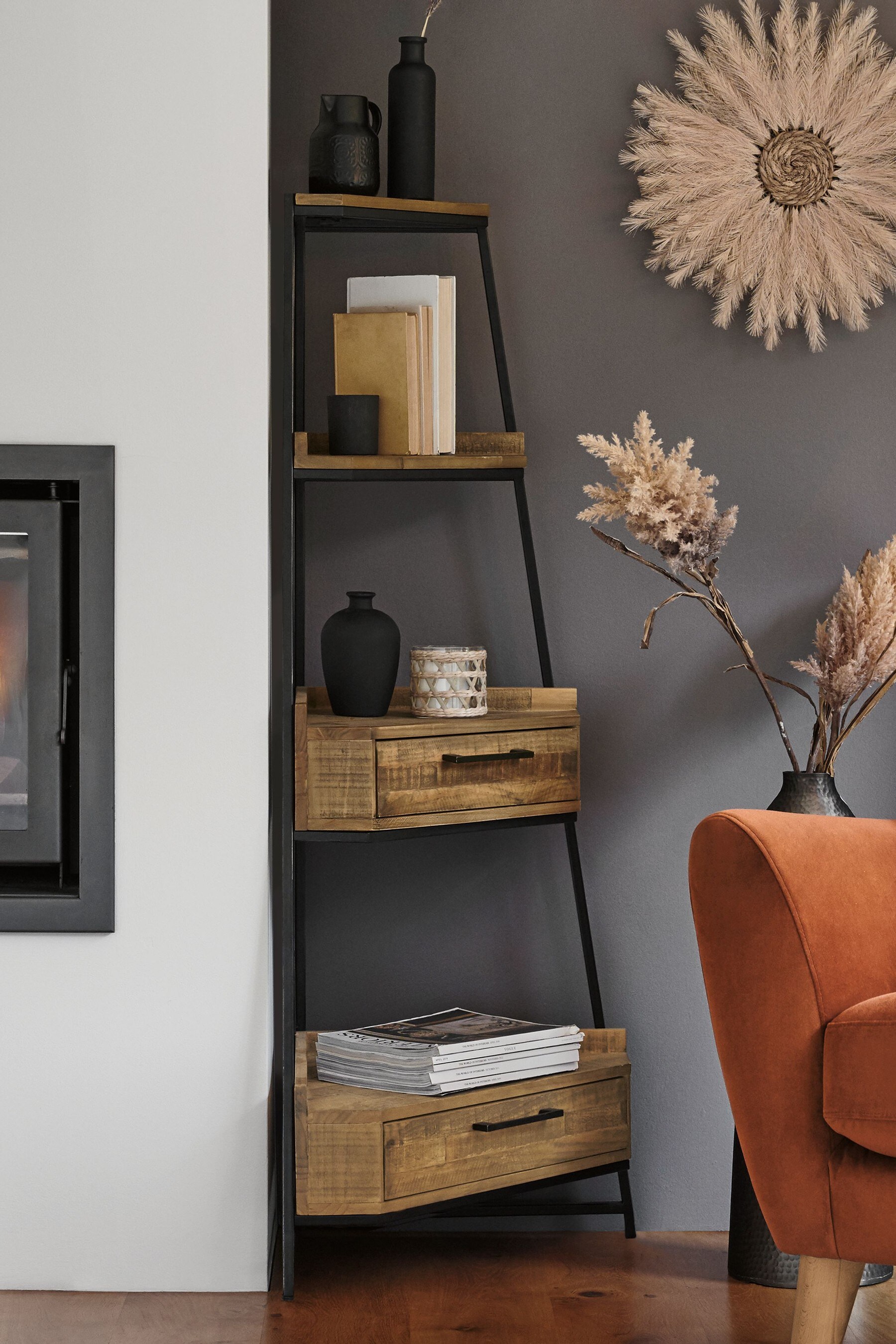 Buy Jefferson Rustic Corner Ladder Shelf from the Next UK online shop