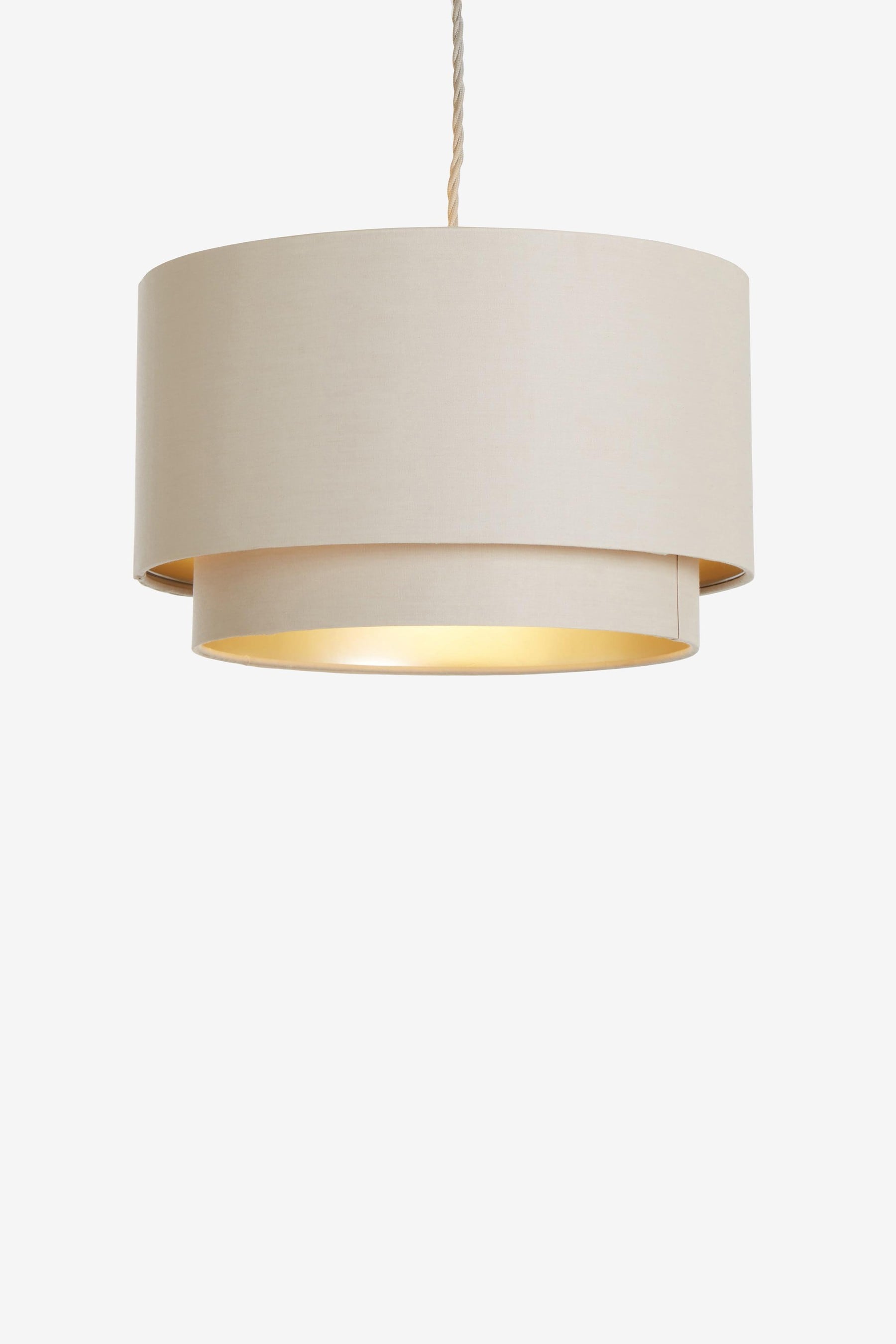 Buy Champagne Gold Rico 2 Tier Easy Fit Lamp Shade from the Next