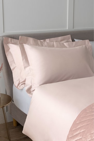 Set of 2 Blush Pink Collection Luxe 400 Thread Count 100% Egyptian Cotton Pillowcases