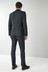 Navy Blue Skinny Fit Puppytooth Suit: Jacket