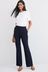 Navy Tailored Boot Cut Trousers