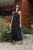 Black Strappy Sleeveless Midi Summer Dress