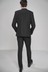 Black Slim Fit Tuxedo Suit: Jacket