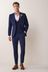 Bright Blue Tailored Fit Two Button Suit: Jacket