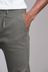 Dark Grey Single Pleat Slim Fit Stretch Chino Trousers