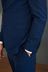 Bright Blue Slim Fit Signature Tollegno Fabric Suit: Jacket