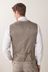 Taupe Check Suit: Waistcoat