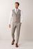 Taupe Check Suit: Waistcoat