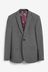 Grey Slim Fit Signature Tollegno Fabric Motion Flex Puppytooth Suit: Jacket
