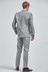 Light Grey Slim Fit Wool Mix Textured Suit: Jacket