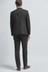 Black Tailored Fit Wool Mix Textured Suit: Jacket