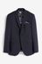 Navy Blue Tailored Fit Signature Puppytooth Suit: Jacket