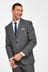 Charcoal Grey Regular Fit Signature Tollegno Fabric Suit: Jacket
