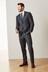 Charcoal Grey Tailored Fit Signature Empire Mills Fabric Flannel Suit: Trousers