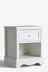 Amelia White Bedside Table with Drawer