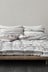 Himeya Stone Grey 210 Thread Count Tagged Cotton Bliss Sateen Linking Lines Duvet Cover