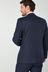Navy Blue Slim Fit Wool Blend Donegal Suit: Jacket