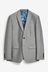 Light Grey Regular Fit Two Button Suit: Jacket