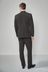 Charcoal Grey Regular Fit Two Button Suit: Jacket