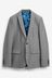 Light Grey Skinny Fit Two Button Suit: Jacket