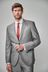 Light Grey Tailored Fit Two Button Suit: Jacket