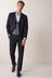 Navy Blue Tailored Fit Two Button Suit: Jacket