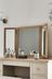 Light Brown Hampton Country Luxe Painted Oak Dressing Table Mirror