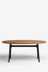 Bronx Chevron Oak Effect Oval 6 Seater Dining Table